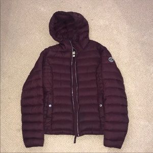 Abercrombie Marroon Down Puffer Coat!